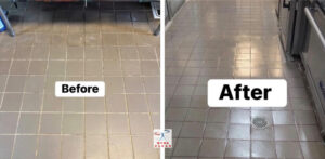 Grout color sealing Ventura County - Xtra Clean professional grout color seal before and after results